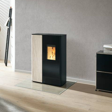 RIKA Pelletofen Sono mit Steinverkleidung weiß (2,5-7kW)