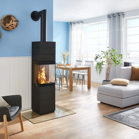 Leda CORNA PS / Guss-Kaminofen (6kW) 3-seitig, Panorama
